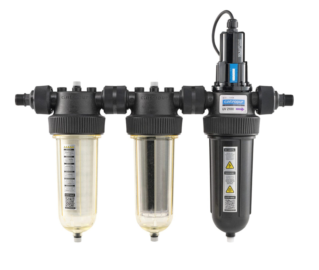 Vattenfilter egen brunn NW25 Trio Partikel, Kol & UV - filtrering Cintropur - Vattenfilterhuset